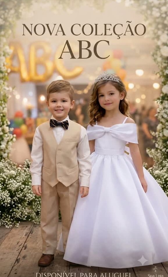 Crianças com trajes para o ABC