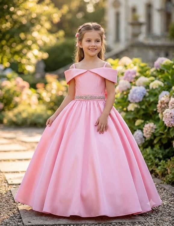 Vestido infantil rosa
