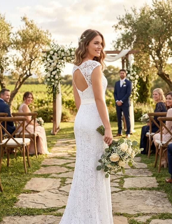 Vestido de noiva em renda