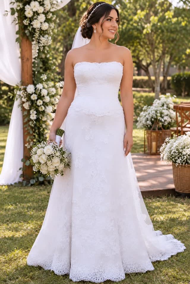 Vestido de noiva tomara que caia